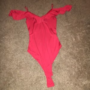Red forever 21 bodysuit